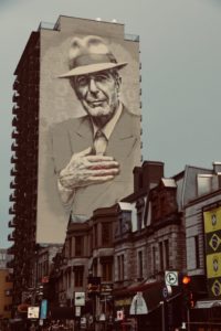 Leonard Cohen mural, Rue Cresent