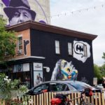 Leonard Cohen mural in The Plateau