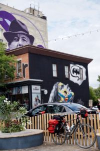 Leonard Cohen mural in The Plateau