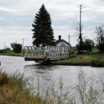 Canal bridge swinging openCanal bridge swinging open