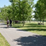 Bike trail and park near Sainte Foy