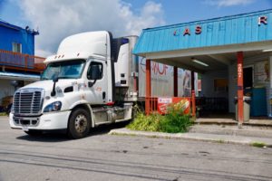 Bikes attacked by large delivery truck