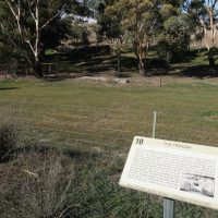 An historic wooden trough