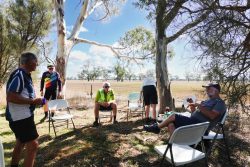 Dusty roadside lunch stop