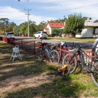 A slow day, where the excitement is the arrangement of water on a ladder