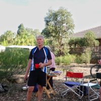 Greg making a speech at the end of the ride
