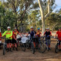 Cycling crew, set to start our last 10km (Photo Garry Long)