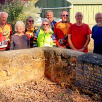 The cycling group with Moira, second from left