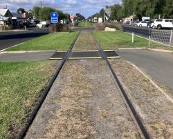Railway line down the centre of town, Wycheproof