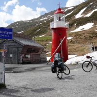 Lighthouse, with bikes, Oberalppass
