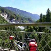 Bike bridge on the way down from Versam