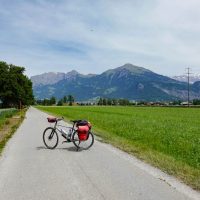 Flat lands on the way out of Chur