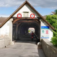 Covered bridge at the entrance to Rheinau