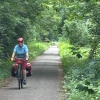 A rare glimpse of me on my bike (Photo by Neil)