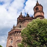 The only part of the Worms cathedral not covered while under renovation