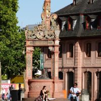 In the square in front of Mainz cathedral