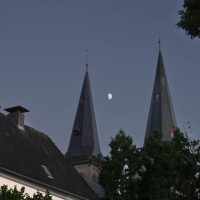 Moon over church, Xanten